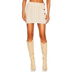 Song Of Style 'Naara' Grey Cotton Cable Mini Skirt Size XXS